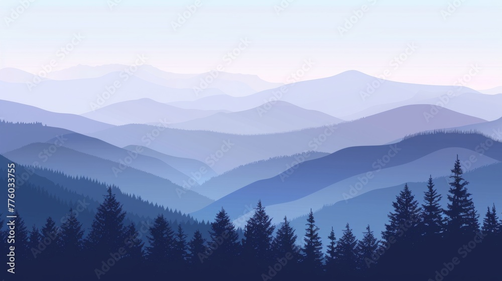 Ethereal Dawn Light Over Misty Mountains Ethereal Dawn Light Over Misty Mountains