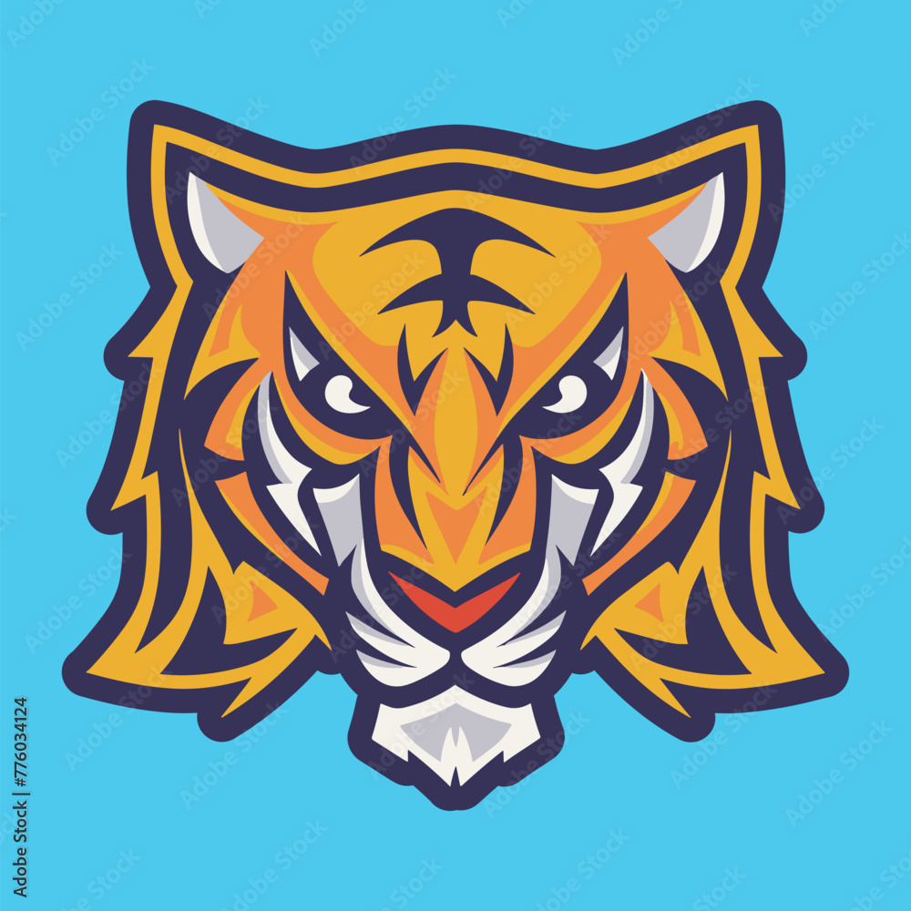 retro tiger head design for merch retro tiger head design for merch