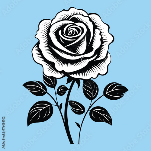 retro flower element of rose illustration