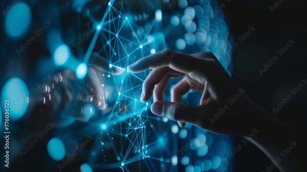 Explore the interconnectedness of technology finance  AI generated illustration