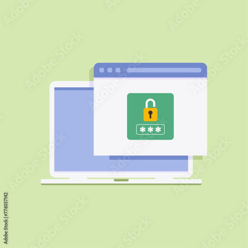 Computer password code request for private data online