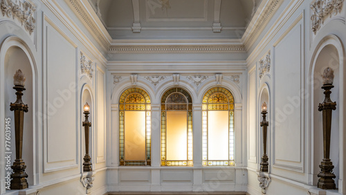 Interior view of historic palace in the italian city of Padova