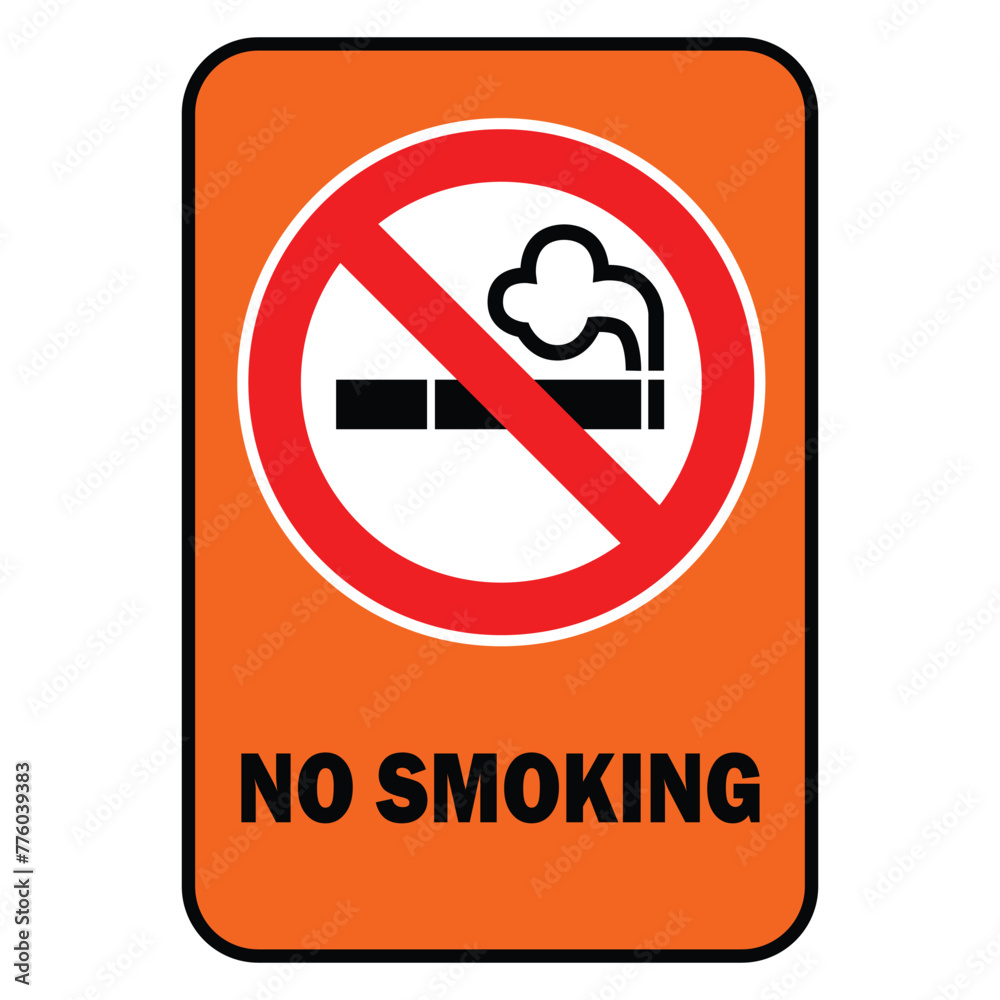 no smoking sign with burning cigarettes and smoke prohibition and risk illustration with warning text and orange background no smoking sign with burning cigarettes and smoke prohibition and risk illustration with warning text and orange background