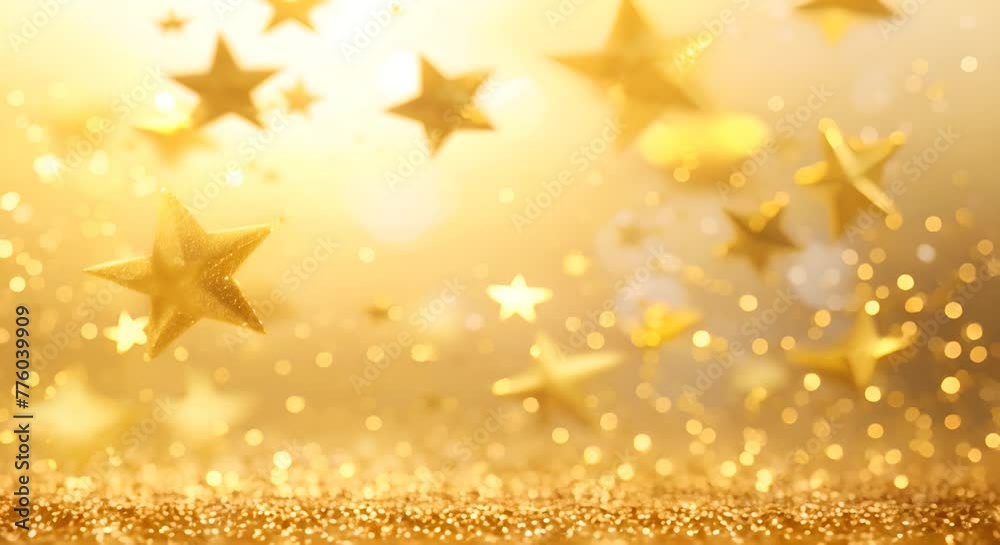 Golden stars falling from the sky Golden stars falling from the sky