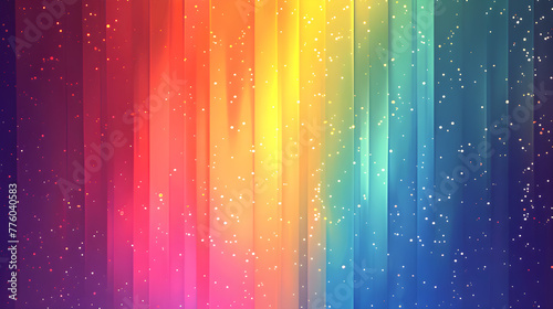 Beautiful vertical rainbow background decorated with many dots.