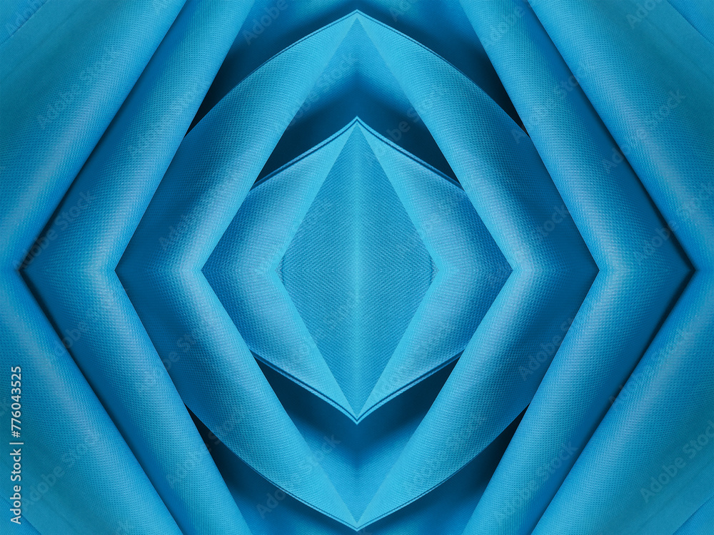 roll of beautiful non-woven fabric in blue color. folded polypropylene fabric decoration. roll of beautiful non-woven fabric in blue color. folded polypropylene fabric decoration.