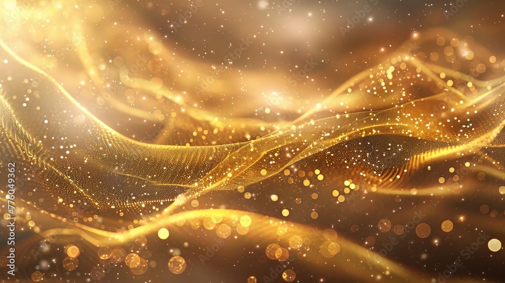 Intricate patterns of shimmering gold and twinkling AI generated illustration Intricate patterns of shimmering gold and twinkling AI generated illustration