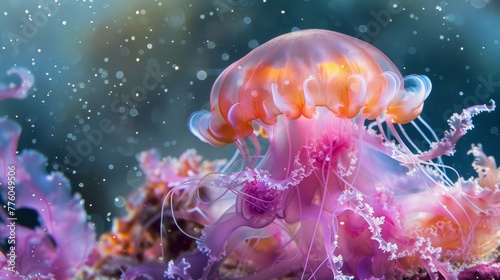 Jellyfish pulsating with an otherworldly beauty  AI generated illustration