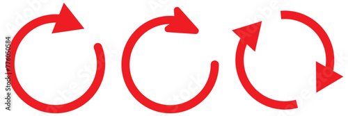 Refresh icon vector, reload icons set isolated on white background. Refresh sign, reload sign. Circular arrows. Vector illustration