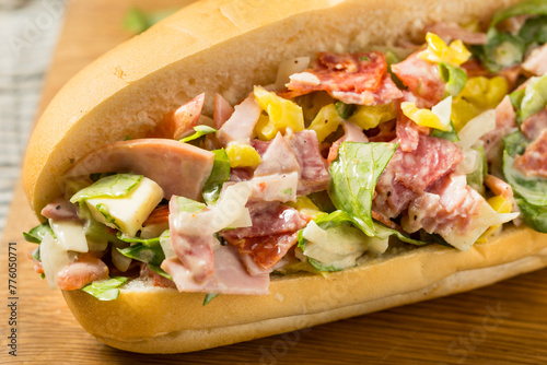 Trendy Homemade Chopped Italian Sub Sandwich © Brent Hofacker