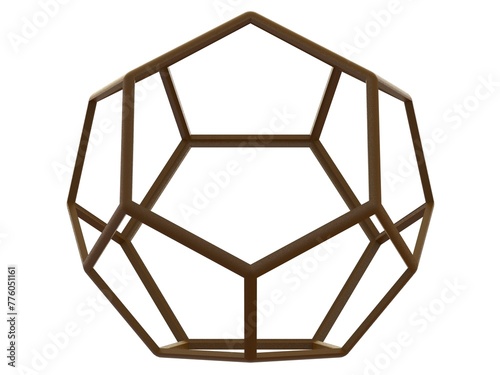 Wireframe Shape Truncated Hexagonal Trapezohedron 3D print model