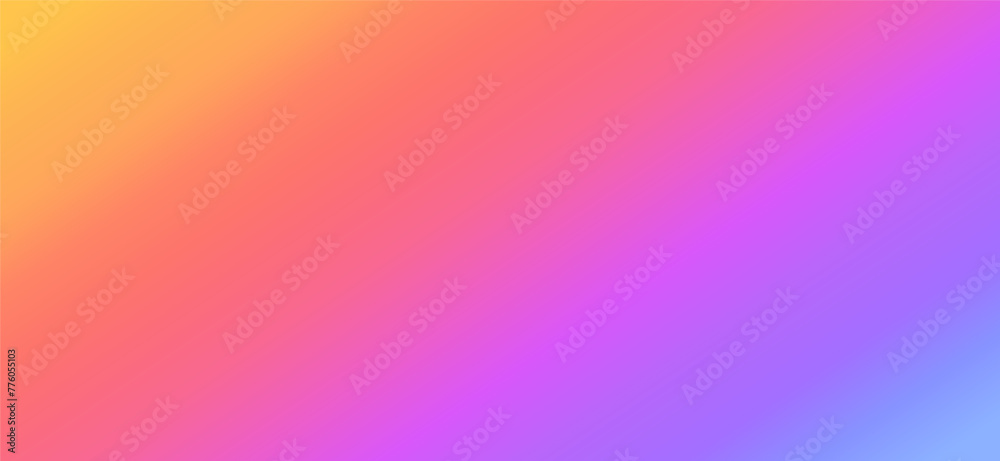Rainbow color gradient. Multicolor blurred background with colorful rich shades. Blurred pattern ranging from yellow-orange to violet-blue - obrazy, fototapety, plakaty 