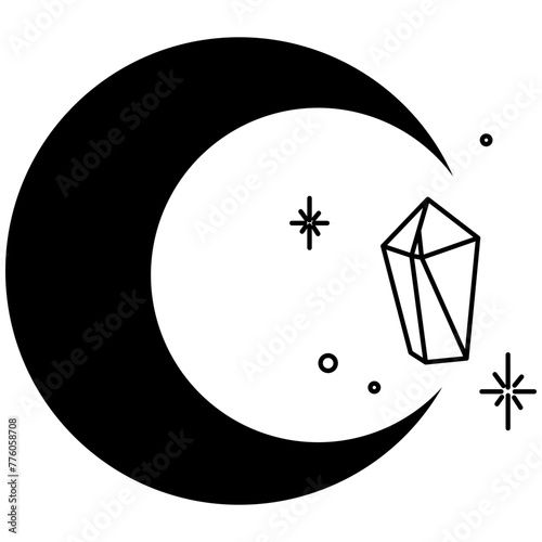 Boho Moon Phases Illustration Vector