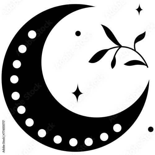 Boho Moon Phases Illustration Vector