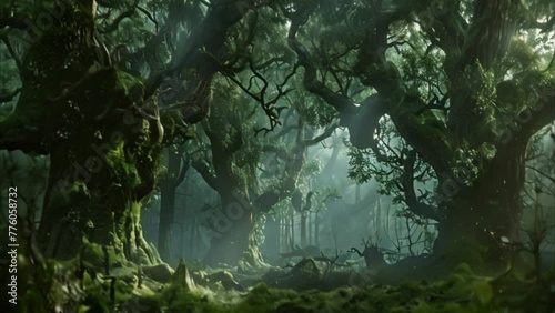 video views of ancient forests full of mystery photo