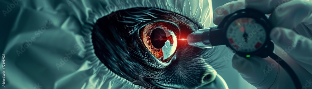 Extraterrestrial surgeon examining an eagles eye, coronary anatomy ...
