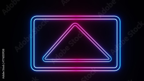 Abstract background with glowing lines  neon light frame wallpaper  neon light background.