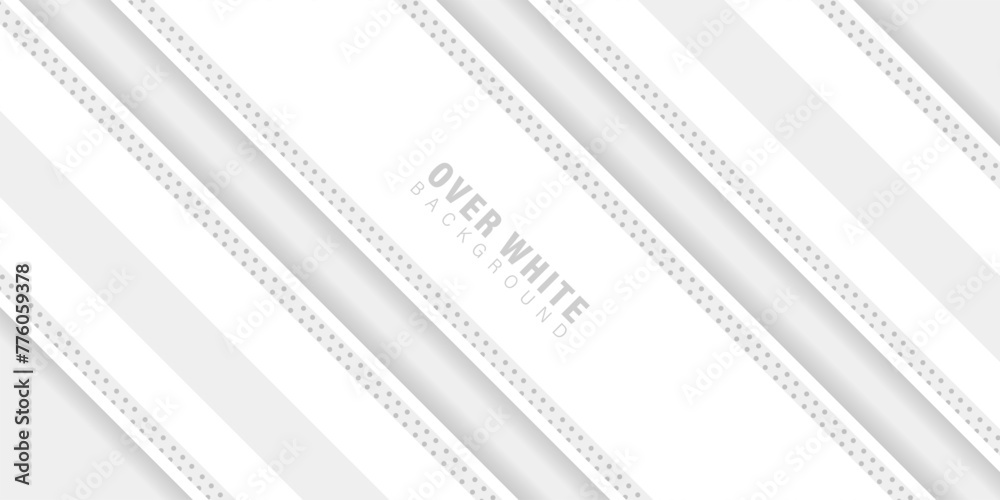 Fototapeta premium abstract over white background, Minimal geometric vector background. Dynamic white shapes with gray lines figures