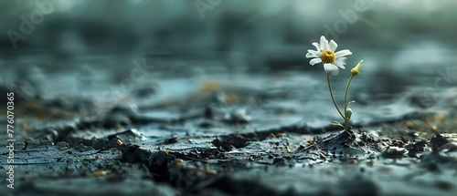 Resilient Blossom, Thriving Amidst Adversity's Gloom © AhmadTriwahyuutomo