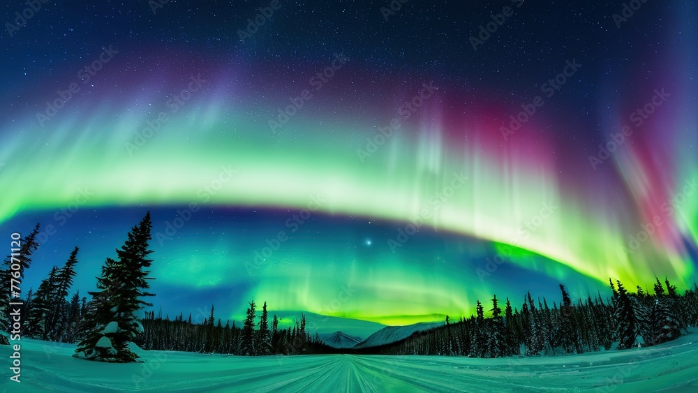 active splitting aurora borealis arc