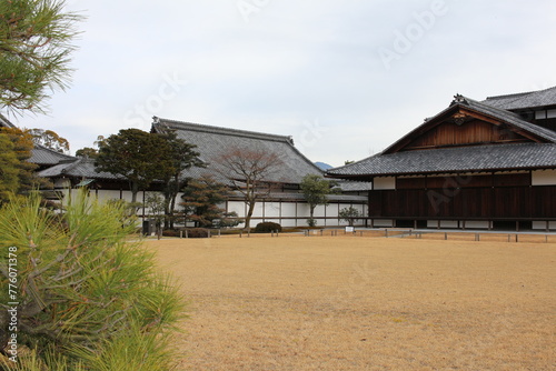 entrence court yard palace Ninomaru Kyoto Japan photo