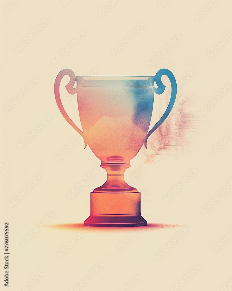 Minimalist trophy silhouette, Scandinavian design, pastel gradient, calm and clean workspace vibe , sci-fi tone, technology Minimalist trophy silhouette, Scandinavian design, pastel gradient, calm and clean workspace vibe , sci-fi tone, technology