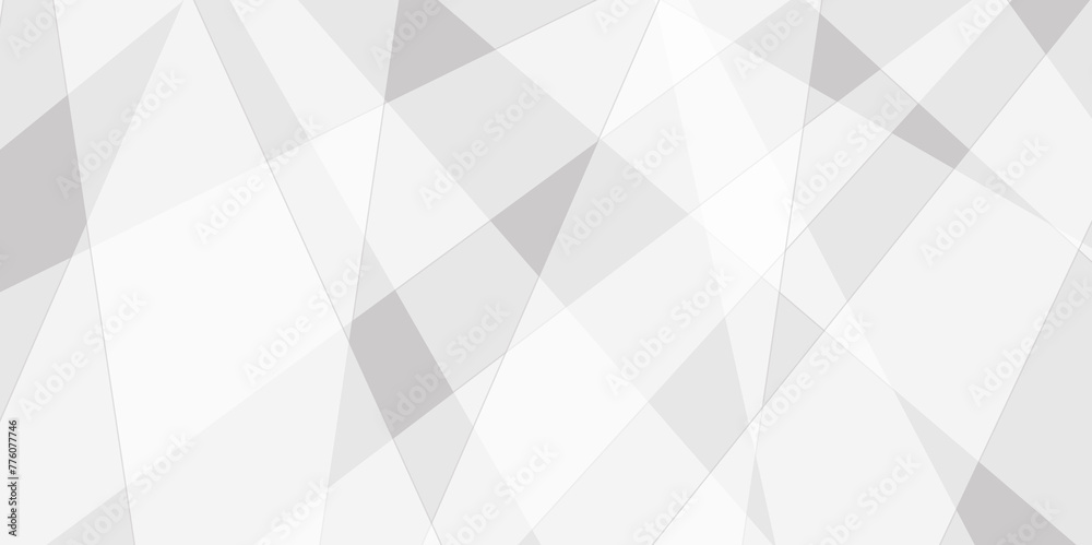Abstract background with white and gray transparent material in triangle shapes with geometric style. Space design concept. Decorative web layout or poster, banner. Abstract background with white and gray transparent material in triangle shapes with geometric style. Space design concept. Decorative web layout or poster, banner.