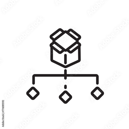 Acceptor Allocation Box Line Icon