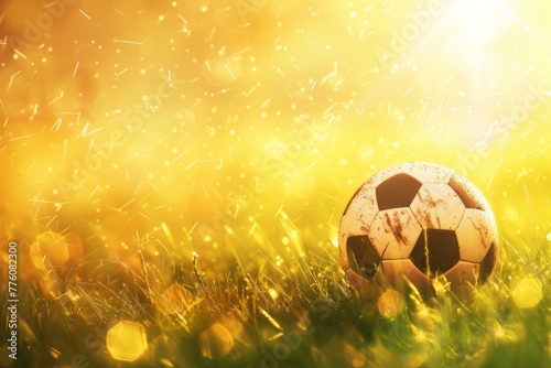 Excitement on the soccer field: Dynamic background with soccer motifs