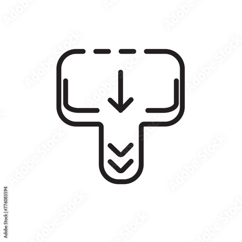 Analysis Bottleneck Capacity Line Icon