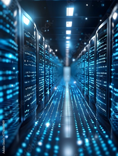 Data Center Server Rooms A Luminous 3D Infrastructure in Virtual Reality
