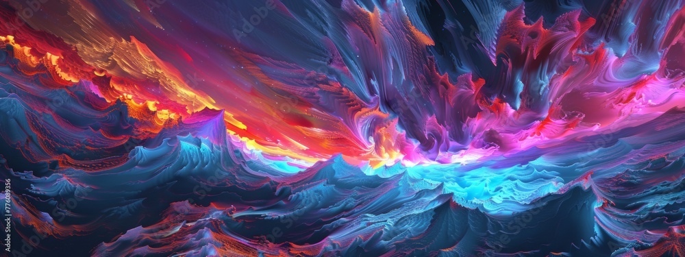 Depths of a digital world with a mesmerizing blend of light and dark. Technology abstract Depths of a digital world with a mesmerizing blend of light and dark. Technology abstract