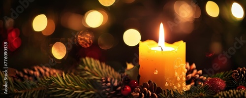 Candlelit Christmas Eve service, carols and contemplation, peace descended