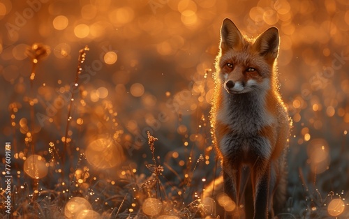 Majestic Fox in Golden Twilight
