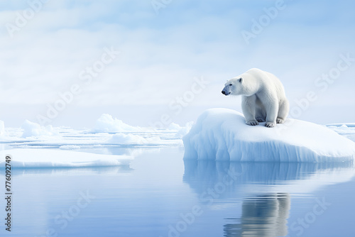 Polar bear in natural environment