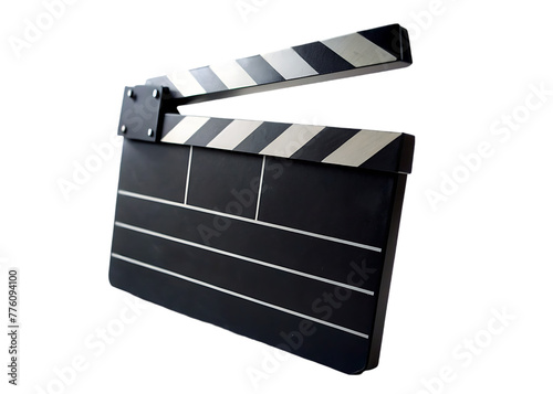 black white film clapper isolated on white