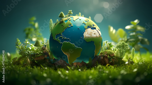 Environmental technology concept. Sustainable development goals. Saving the environment sustainable. Environment World Earth Day.