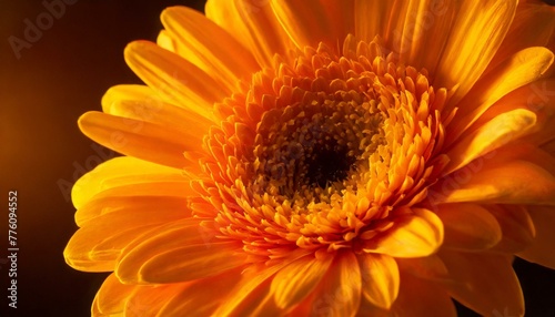 close up of orange flower