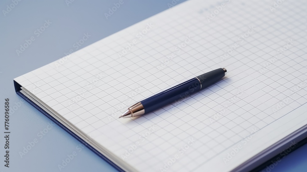 Pen on Squared Notebook - Simple Writing Tools Pen on Squared Notebook - Simple Writing Tools