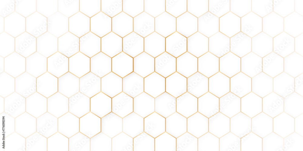 Seamless brown bee honeycomb pattern, art background template. Vector ...