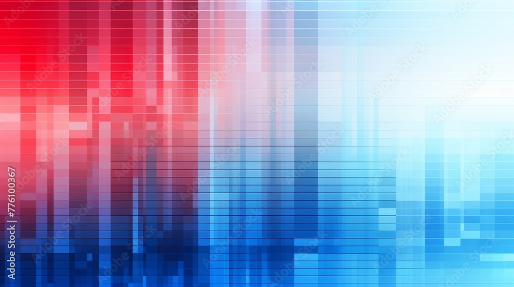 Red and Blue Glitch Art Backdrop - Background with straight lines