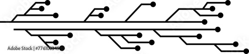 Circuit board or electronic motherboard. lines and dots connect. Vector technology data. Electrical board. digital tech. CPU, PCB printed circuit. Chip process. Input or output Outline Cyber crime.