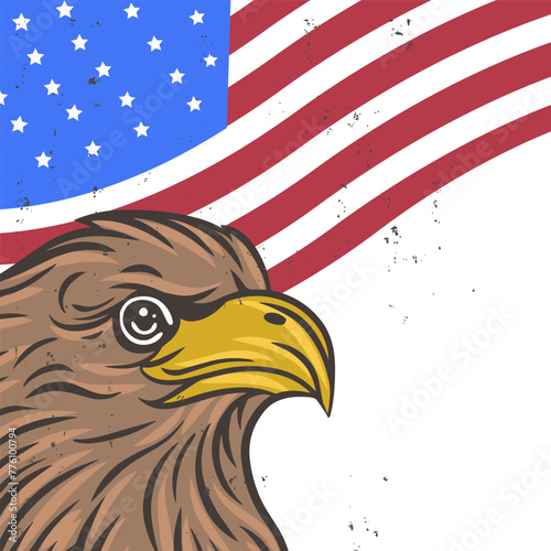 4th of july with eagle background