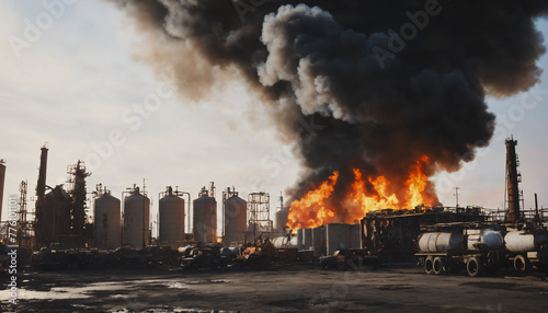 large industrial fire