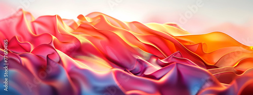 cinematic abstract 3d shapes with different color