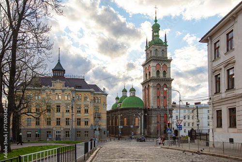  Dominican Church and Dormition Church in Lviv. photo