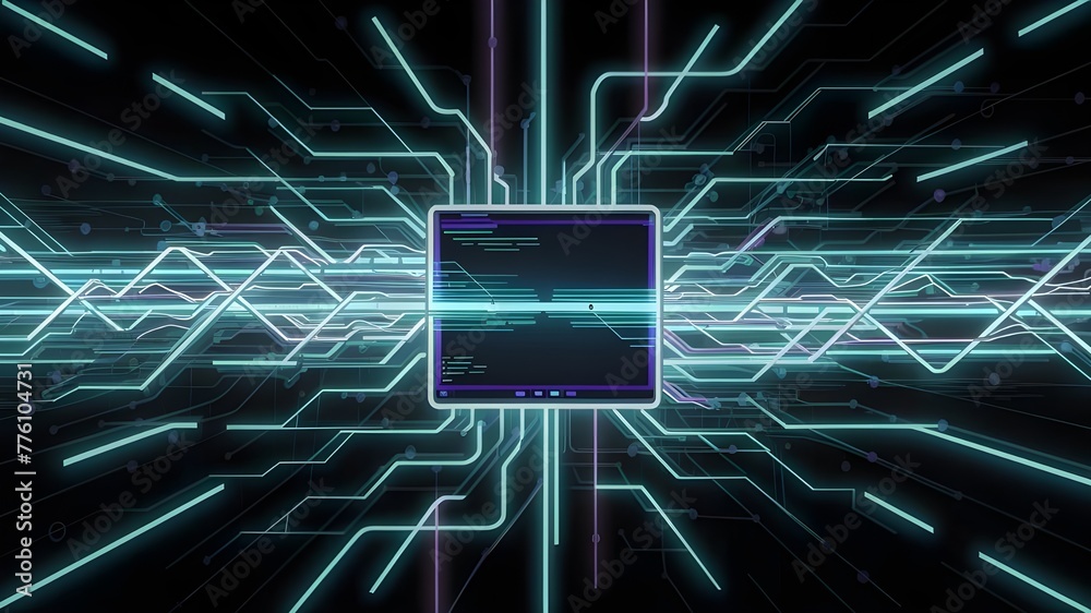 Interaction of network lines on a dark background modern technology networks and science
Interaction of network lines on a dark background modern technology networks and science