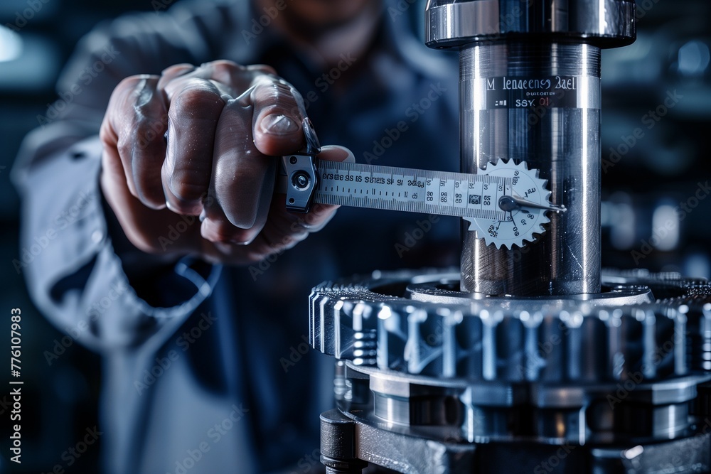 Elegant Close-Up Shot in Ultra HD of a Mechanical Engineer's Hand ...