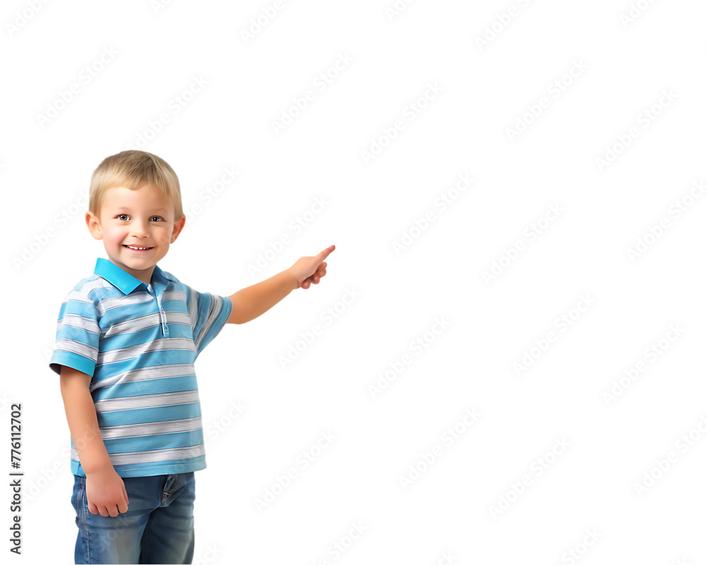 little boy with empty pointing lifted up hand, little boy with empty pointing lifted up hand,