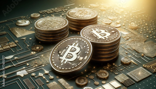 Designs depict detailed and visually appealing pieces of Bitcoin, symbolizing cryptocurrency